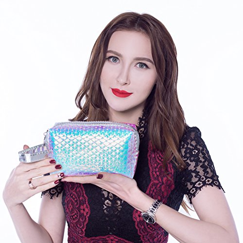 BeautyBigbang-Portable-Trousse--Maquillage-Pochette-de-Voyage-Sac-Motif-Ecaille-Cosmtique-Organisateur-de-Toilette-avec-Fermeture