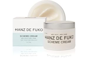 Hanz de Fuko Scheme Cream – Premium Men’s Hair Styling Cream – Medium Hold, Medium Shine – Certified Organic Ingredients - 56g
