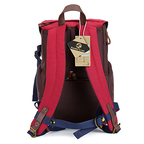 Koolertron Sac    Dos Sac de Cam  ra Sacoche de Voyage en Nylon Professionnel pour Appareil Photo Reflex DSLR Canon EOS  Nikon Sony avec Housse de pluie   tanche  Rouge 