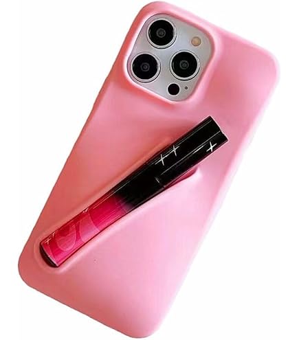 Lip Gloss Holder Case for iPhone 13 Mini, Stylish Silicone Lip