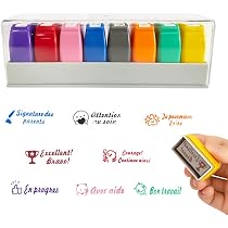 6 Tampons Auto-Encreurs Pour Enseignants - SOSALUK | Messages Encouragants Mignons Pour Élèves
