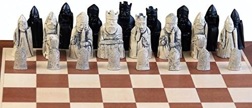 Isle of Lewis Ivory &amp; Black Chess Set