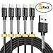 Price comparison product image Carlcoo 2M Extra Long Charger 5Pack for Certified Charger Wire Cable/Data Sync USB Fast Charging Cable Cord Compatible with iPhone X Case/XS Max/XR/8/8 Plus/7/7 Plus/6/6s Plus/5s/5, iPad Mini/Air Case