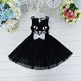 Das beste Katze Kleid Kostüm für Mädchen Tierkostüm für Kinder zu Karneval oder Fasching Cosplay - 