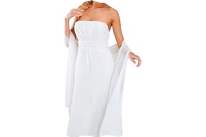 BrautChic Elegante Chal Estola de Gasa Mujer Bufanda Bolero Novia Bodas - Estola Nupcial