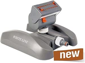 Bradas WL-Z17 Rasensprenger 366 qm, Regner, Sprinkler, Bew&auml;sserung, Impulsregner, grau, 10 x 10 x 6 cm