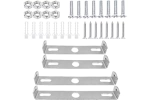 PMTFUMY 4 PCS Ceiling Light Bracket, Light Fitting Parts, Stainless Steel Chandelier Bracket，Ceiling Light Fixture Bracket Kit with Screws,Pendant Bracket for Chandelier Home Office Lighting(90 MM,100 MM)