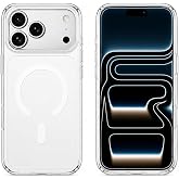 iPhone 17 Pro Uyumlu Şeffaf Telefon Kılıfı, MagSafe ile Uyumlu, Kristal Şeffaf Tasarım, Kablosuz Şarj Destekli, İnce ve Hafif