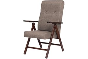 PALUPLUS Poltrona Reclinabile Molisana, Misura 61x67x108 cm, Schienale Regolabile in 4 Posizioni, Struttura e Braccioli in Legno di Faggio, Sedia per casa, Portata 110Kg -106C (Tortora)