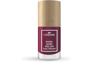 ‎LANATURE LaNature wasserbassierter Nagellack-Dunkles samtiges Rot- VEGAN - Waterbased Peel-Off Nail Polish - Red Rose, 10 ml