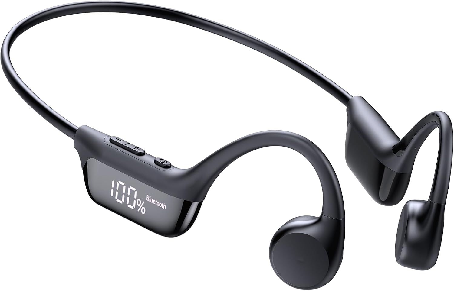 Casque Conduction Osseuse Bluetooth 6.0, IP7 Écouteurs à Conduction Osseuse | avec Micro, Écran LED, Connexion Multi-Point, 12H Ecouteurs sans Fil Sport pour Course à Pied, Sport, Cyclisme, Fitness
