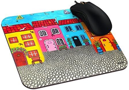 Customized birds, romantic,cobblestones, medieval Rectangle Non-Slip Rubber Mousepad Gaming Mouse Pad Stylish, durable office accessory and gift