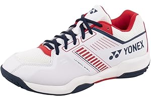 YONEX Power Cushion Strider Flow Wide Badminto Shoes - White/Red - SHBSF1W (8 UK)
