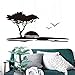 Produktbild Stycars® Wall Sticker, Hollow Out Removable Vinyl Big Tree And Seagulls Nature Seaside Sunset Scenery Decals Living Room paper [Size: 44x91 CM]