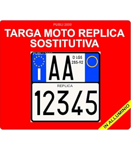 Replica Targa Auto Anteriore Europea - Alluminio Catarifrangente, Personalizzabile