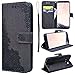 Produktbild SMART LEGEND Lederhülle für Samsung Galaxy S8 Plus Ledertasche Hülle Drucken Weinstock Muster Schutzhülle Premium PU Leder mit Handschlaufe Flip Case Protective Cover Innere Weiche Silikon Bookcase Handy Tasche Schale mit Kartenfächer Magnetverschluß Standfunktion Etui -Schwarz