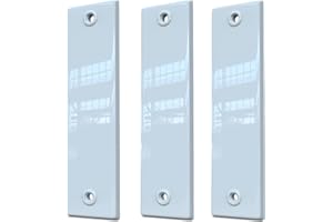 WEYH markiso® Rolladengurt Abdeckung geschlossen, Rollladenblenden in weiß, Gurtabdeckung mit Lochabstand 160mm | 3 Stück