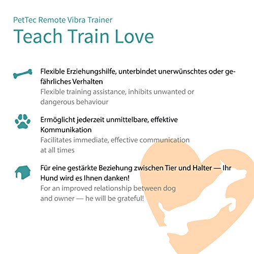PetTec-Remote-Vibra-Trainer-Educational-collar-with-remote-control-for-sound-signal-or-vibration-250m-range