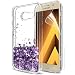 Produktbild Hülle Samsung Galaxy A5 2017 Handyhülle,LeYi Original Glitzer Mädchen Flüssig Treibsand Clear Transparent TPU Bumper Smartphone Handyhülle Schutzhülle mit Schutzfolie für A5 2017 Case Cover Handy Hüllen ZX Purple
