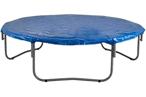 Upper Bounce 6ft 7.5ft 8ft 10ft 11ft 12ft 13ft 14ft 15ft 16ft Trampoline Cover - Waterproof & UV Cover for Weather, Wind, Rain Protection of Round Trampolines of All Brands and Models - Black or Blue