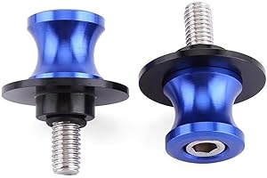 Bbobines de Bras Oscillant de Support,Moto Bras Oscillant Bobines Curseurs,Fydun 6/8/10 mm en Alliage d'Aluminium CNC Bras swing Spool Sliders Bras swingarm bobbins(8MM-BLEU)