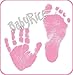 BabyRice New Baby Hand and Footprint Inkless Wipe Prints Kit (Pink)