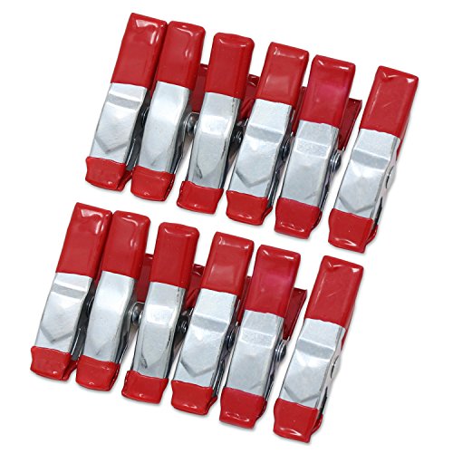 ESUMIC® 12PCS 2Inch Metallfeder-Klemmen Gummi überzogener Spitze-Griff-Halter für kampierendes Plane