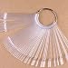 Sindy 50Pc Clear & Nature Transparent False Nail Art Polish Display Practice Fan Board Tool Kit (Clear)