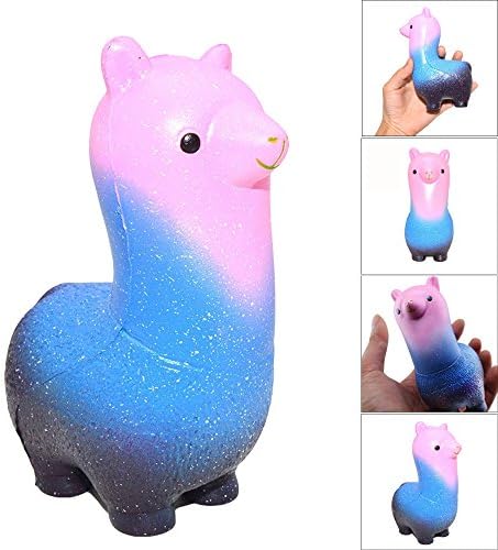 Stress Reliever Toys, TUDUZ Squishy Rainbow Alpaca Phone Straps Slow Rising Bun Charms Kids Toys (multicolour)