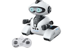 YATOSEEN Robot zabawka dla dzieci, robot z świecącymi oczami LED, rozpoznawanie gestów, inteligentne programowanie, muzyka, nagrywanie, programowanie, zdalnie sterowana zabawka dla chłopców i