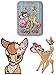 Produktbild 3 tlg. Set - Bügelbilder - " Disney - Reh Bambi " - 6,8 cm * 8,5 cm - Aufnäher Applikation - Rehe / Hirsch - gestickter Flicken - Jungen & Mädchen - Waldtier - Hirsche - Rehkitz / Tiere - Bügelflicken / Hosenflicken - Bügelsticker