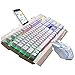Produktbild MRULIC G700 LED Rainbow Color Backlight Gaming Game USB Wired Keyboard Mouse Set LOL (Weiß)