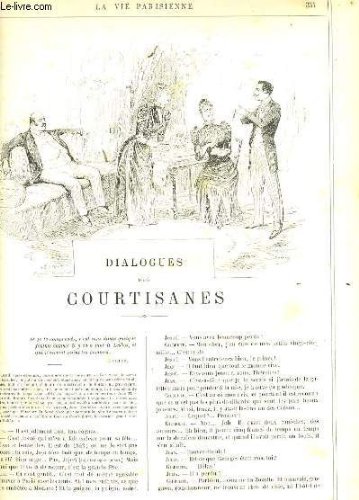 La vie parisienne 29e année - n° 26 - dialogues des courtisanes de lucienne. - les soirees amoureuses de h. gerbault de modica - coaching de cy. - m. zola depute.