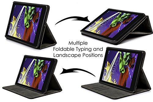 Forefront Cases® Lenovo Tab 3 8 / Tab 2 A8-50 Leder Hülle Schutzhülle Tasche Smart Case Cover Stand – Rundum-Geräteschutz und intelligente Auto Schlaf / Wach Funktion inkl. Eingabestift und Displayschutz - 3
