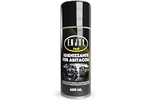 ENJOY TECH - Spray Igienizzante Monouso 400 ml per Sanificazione Completa Auto, Van e Camper | Elimina Odori e Microrganismi | Fragranza Delicata | Made in Italy | Uso Professionale e Domestico
