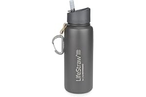 LifeStraw Go 2-Stage Filter Bottle Unisex-Adult, Gray, 710 ml