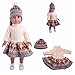 Produktbild ZYCkeji Schön American Doll Kleidung und Accessoires, 18 '' Doll Deer Pullover Kleid Hut Kleidung Set ohne Reborn Baby Doll für American Girl