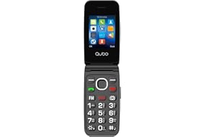 Qubo GSM Telefono Cellulare per Anziani,Flip Telefoni Cellulari Tasti Grandi,Volume alto,Funzione SOS,2.4",Contatti con Immagini,Chiamata Rapida,Cellulare anziani Nero