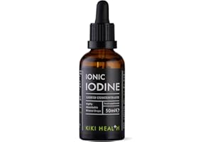 KIKI Health Ionic Iodine Liquid Concentrate | Potassium Iodine Drops Supplement | Thyroid Support, Metabolism, Detox Boost - Cognitive Function & Immunity – 50 ml