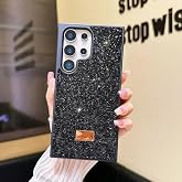 Coverzone Samsung Galaxy S21 FE ile Uyumlu Elmas Desen Taşlı Kılıf &ndash; 2 mm Kamera &Ccedil;ıkıntı Koruma, Işıltılı L&uuml;ks Şık Darbe Emic