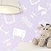 Produktbild NEWROOM Kindertapete Lila Spiegel Gramophon Kinder Vliestapete Weiß Vlies Kindertapete Kinderzimmer Babytapete Babyzimmer Niedlich