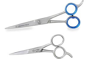 CT CREATECH TOOLS Createch Tools Moustache & Beard Scissors Set – Precise Facial Ear Nose Hair Cutting Grooming Trimming Small Scissors Shears for Men