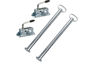 HEYOUTH Soportes de Remolque Altura Regulable,Altura 480mm - 700mm,Soporte y sujeción de Pinza para remolques,con 2 Abrazaderas Ø48mm,para Remolque de Caravana