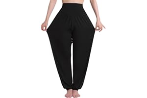 HOEREV Super Doux Spandex Pantalone Modale Harem Yoga Pilates