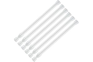 TSKDKIT Bastone per Tenda Estensibile, 6 pcs Bastoni per Tende a Pressione Fissaggio Senza Trapano 18-28cm, Bacchette per Tende per Armadio, Bagno o Soggiorno da Camera