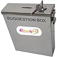 GinoSet® High GradeHeavy Metal All in one Multipurpose use Suggestion Box/Mail Box/Compaint Box/Donation Box/Wall Mountable with Two Key Lock Or Table Surface and Wall Mount Pack of 1