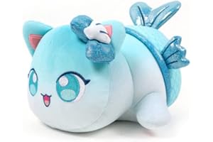 AOOPOO Meemeows Cat Plushie, Aphmau Meemeows Cat Food Plush Merch, Aphmau Cat Mee Meow Plush, Cute Anime Cartoon Cat Stuffed Animal Figure Toy Plush Pillow Gift for Fans Kids