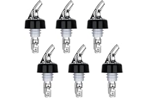 Uoimky Becs Verseurs 4cl, 6 pièces Dosage bec verseur Bec Verseur Alcool Auto-Pour Doseur Becs à Liqueur Doseur/Bec Verseur Bouteille pour vin, Cocktail et L'huile