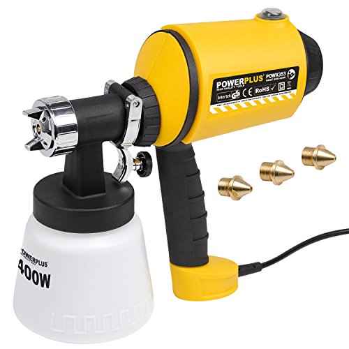 Spritzpistole, elektrische Farbspritzpistole, 400 Watt , 3 Düsen, 900 ml Becher – P - 2