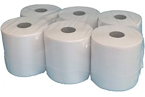 PRO DP 6 Handtuchrollen Papierhandtuchrollen Papierrollen Putztücher Handtuchpapier Putzrollen Recycling Tissue Natur weiß MIDI Rollen 1-lagig 20cm breit 300m auf Rolle